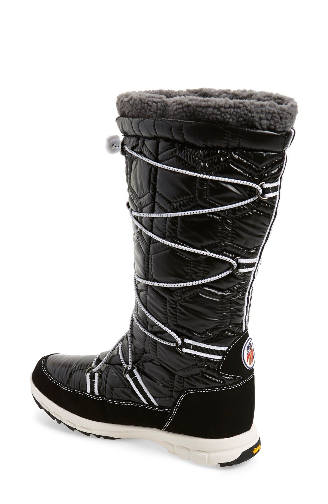 'Slalom' Tall Waterproof Boot, Alternate, color, BLACK