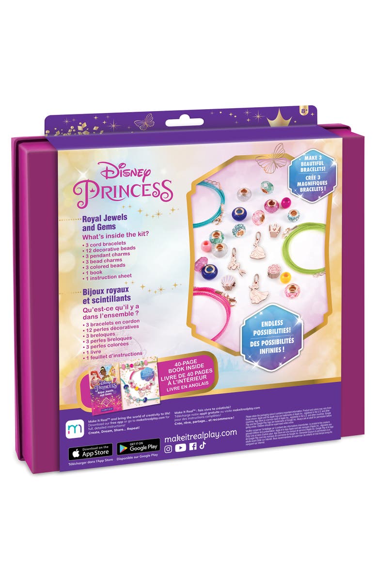 Disney Princess Royal Jewels & Gems Create 3 Princess Bracelets, Alternate, color, Multicolored