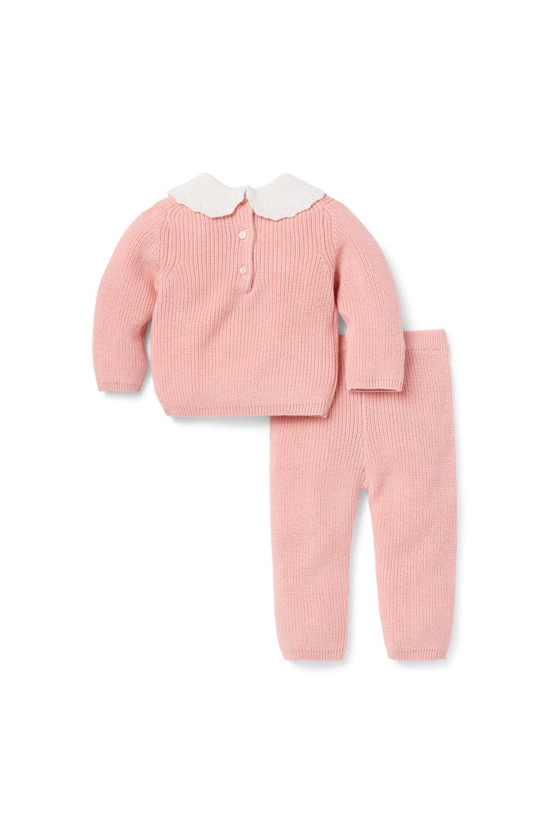 Janie and Jack Baby Crochet Collar Matching Set, Alternate, color, Pink