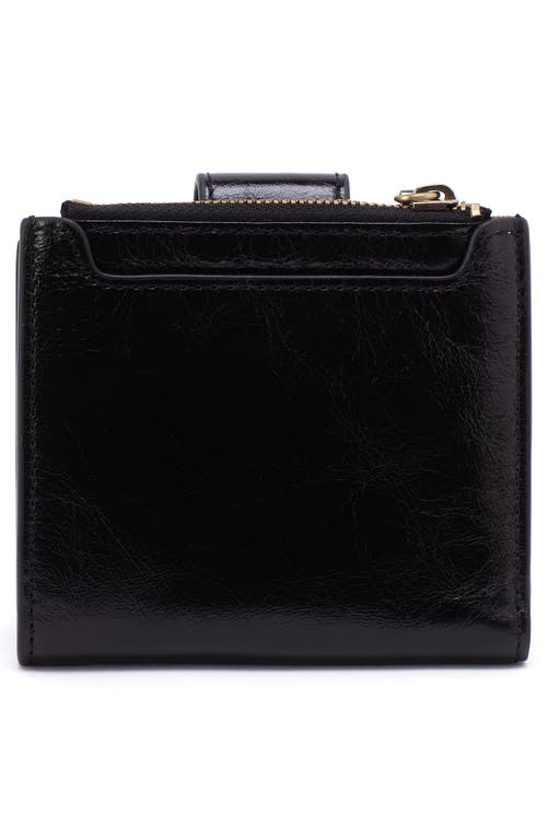 Hobo Dunn Leather Compact Wallet In Black