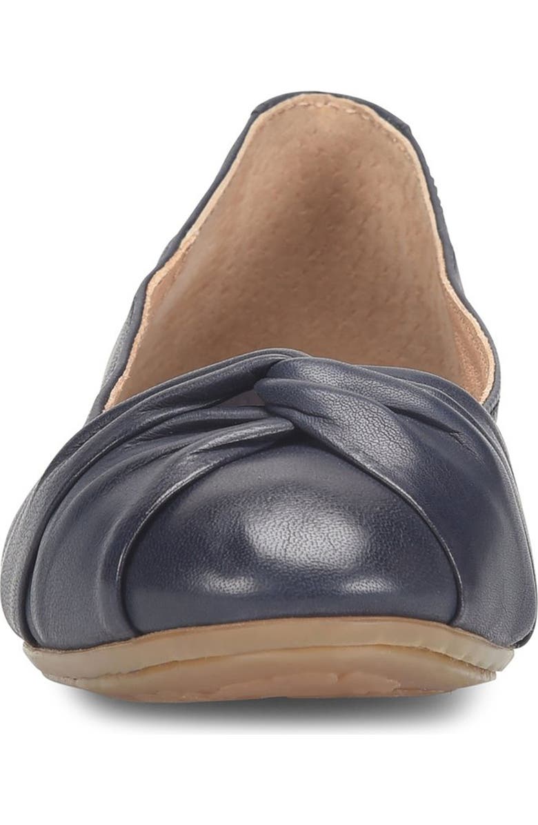 Børn Lilly Twist Pointed Toe Flat, Alternate, color, Navy Leather