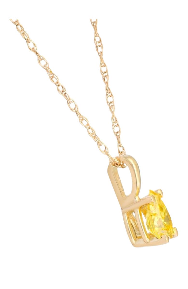 Bliss Diamond 1/4Ct Canary Pear Diamond Lab Grown Pendant 14k Gold Necklace, Alternate, color, 