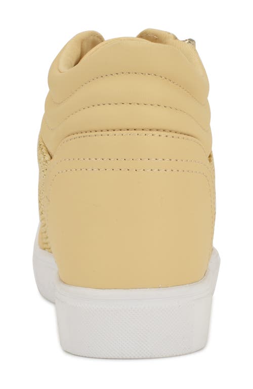 Nine West Tons Lace-up Wedge Sneaker In Light Natural