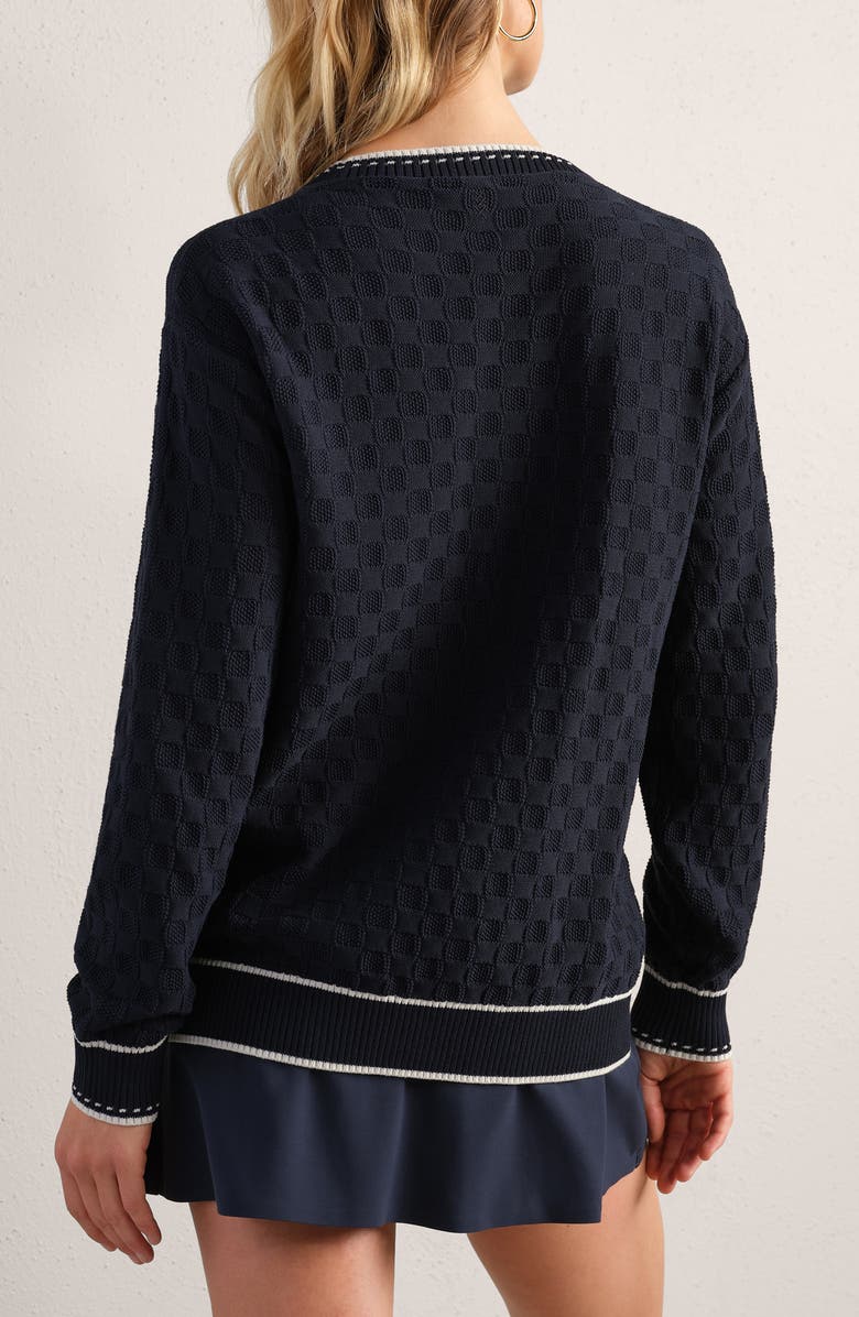 Rhone Birdie Tipped Oversize Cardigan, Alternate, color, Navy Blue