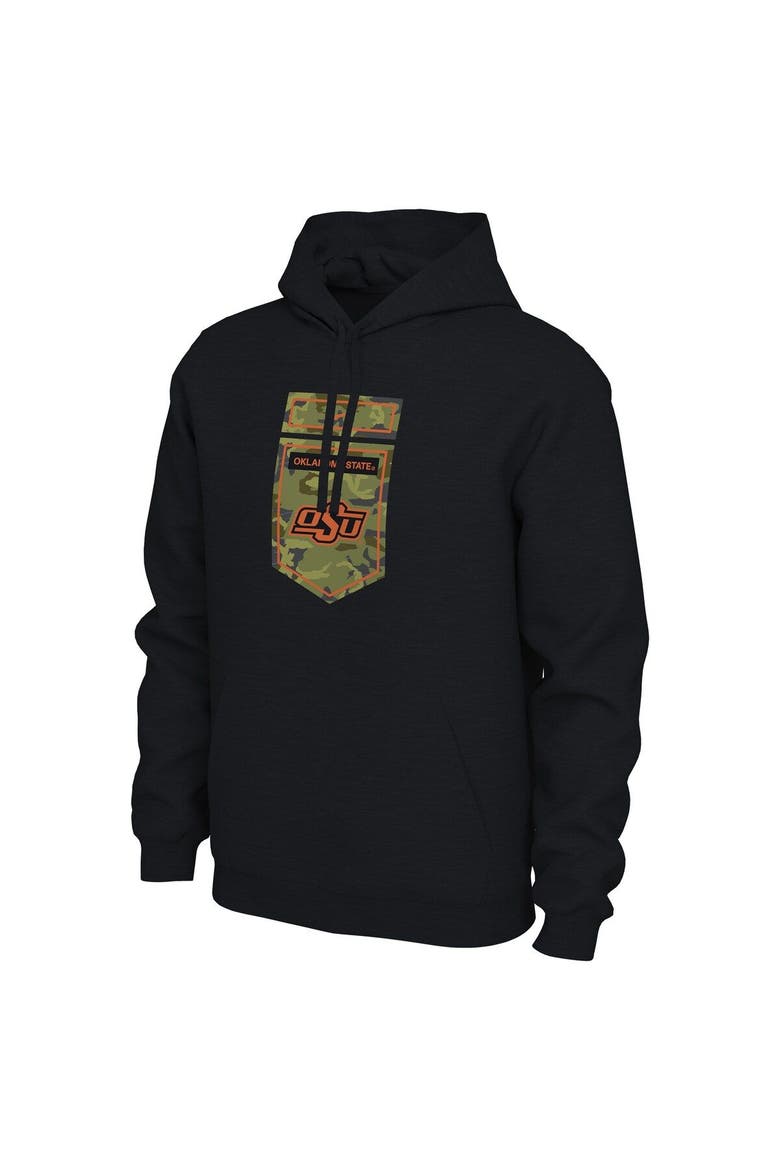 Men's Nike Black Oklahoma State Cowboys Veterans Camo Pullover Hoodie, Alternate, color, Black