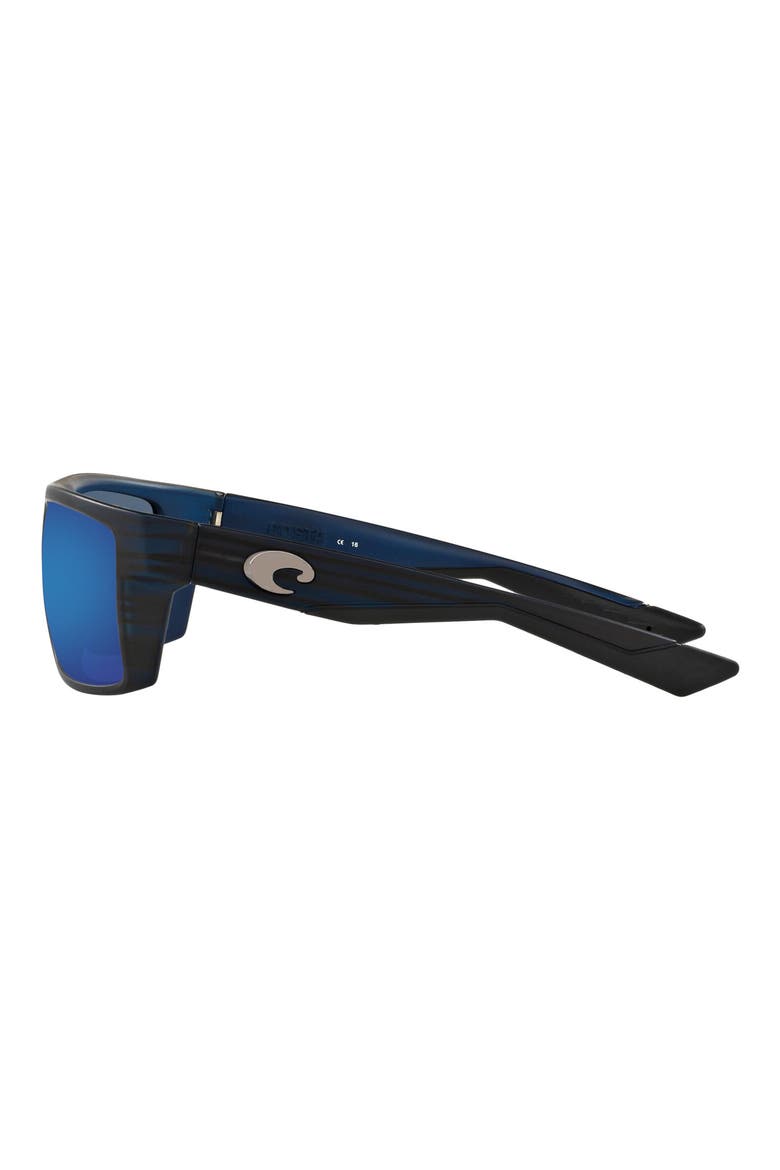 58mm Polarized Wraparound Sunglasses, Alternate, color, BLACK SILVER