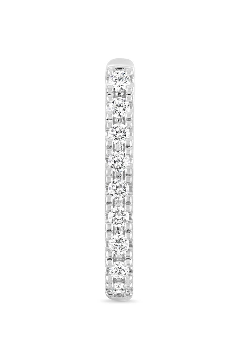 18K Gold Audrey Diamond Hoop Earrings, Alternate, color, 18K WHITE GOLD
