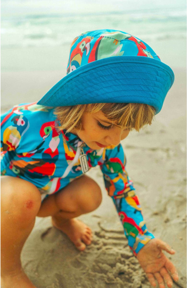 Roarsome Parrot Swim Suit, Alternate, color, Bright Blue