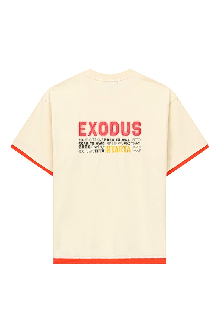 Elian Exodus Double Layer Graphic T-Shirt, Alternate, color, RAW SAND