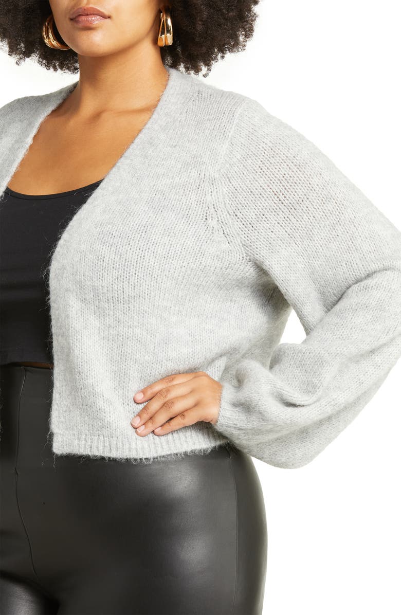 Open Edit Fuzzy Open Front Cardigan, Alternate, color, 