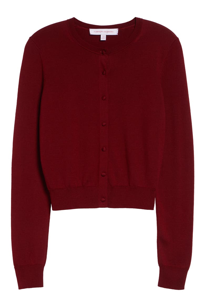 Silk & Cotton Cardigan, Alternate, color, RIOJA