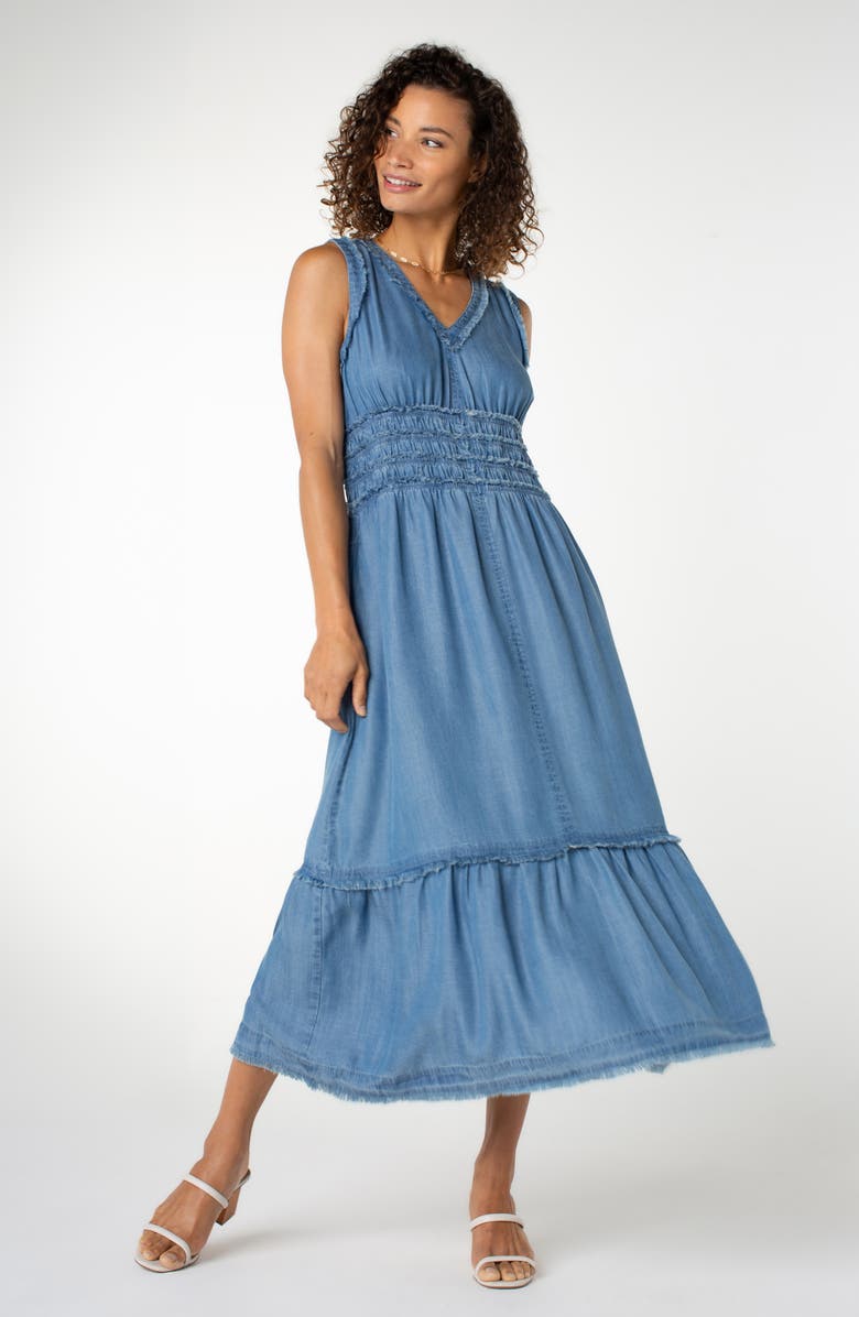 Liverpool Los Angeles Denim Maxi Dress, Alternate, color, Delwood
