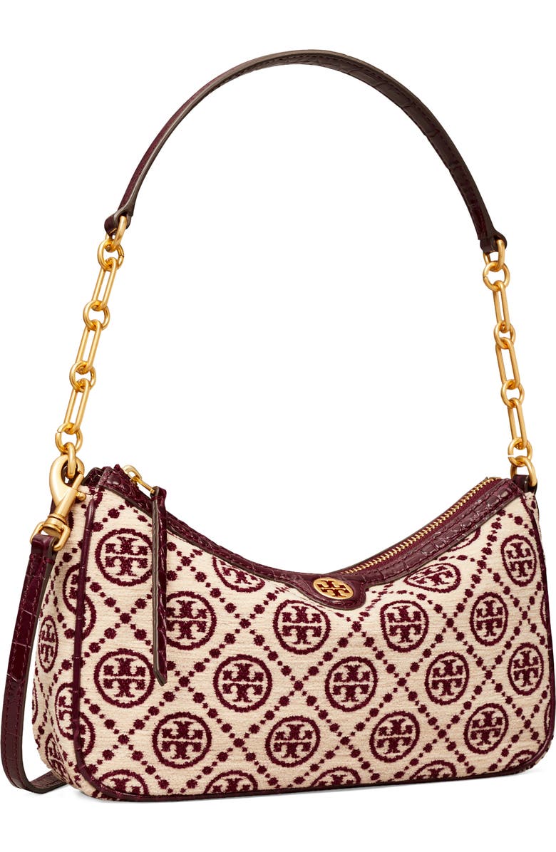 Tory Burch T Monogram Chenille Studio Shoulder Bag, Alternate, color,