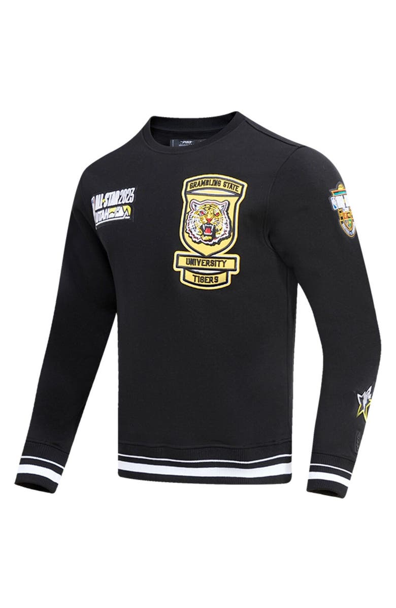 PRO STANDARD Unisex Pro Standard Black Grambling Tigers 2023 NBA All-Star Game x HBCU Classic Chenille Pullover Sweatshirt, Alternate, color, 
