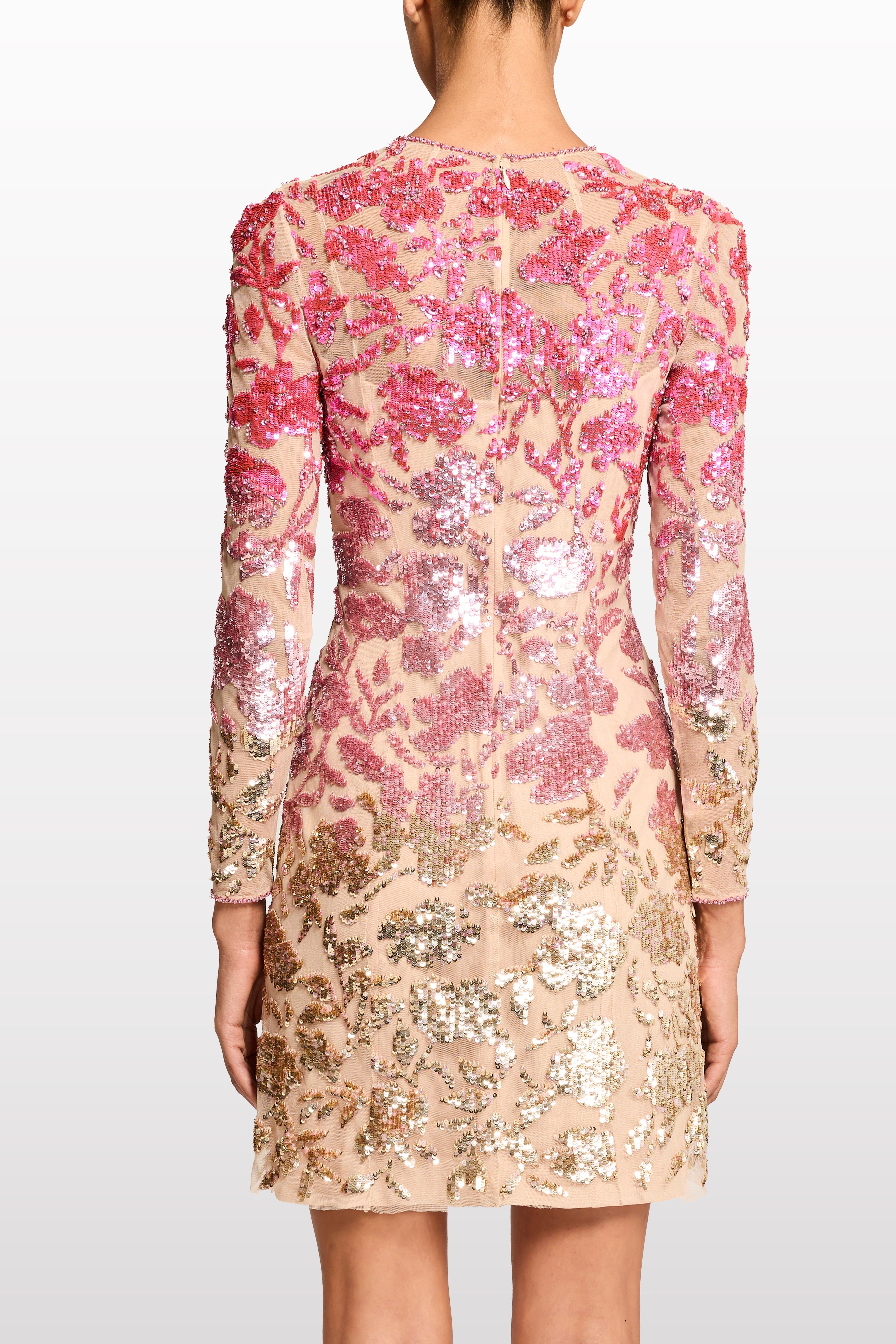 Jenny Packham Jazz Sequin-Embellished Floral-Pattern Mini Dress (Women ...
