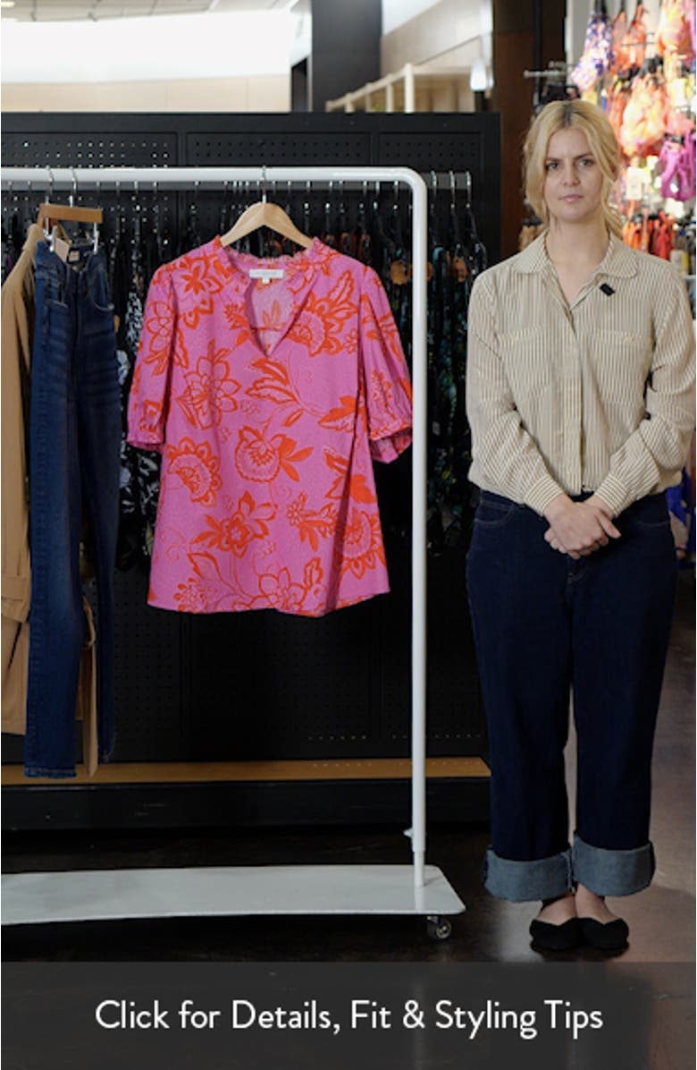 Weirly Floral Print Top, sales video thumbnail