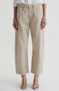 AG Hattie Raw Hem High Waist Crop Barrel Jeans