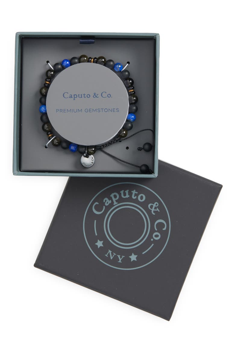 Men's Balance Semiprecious Stone Bracelet, Main, color, LAPIS LAZULI