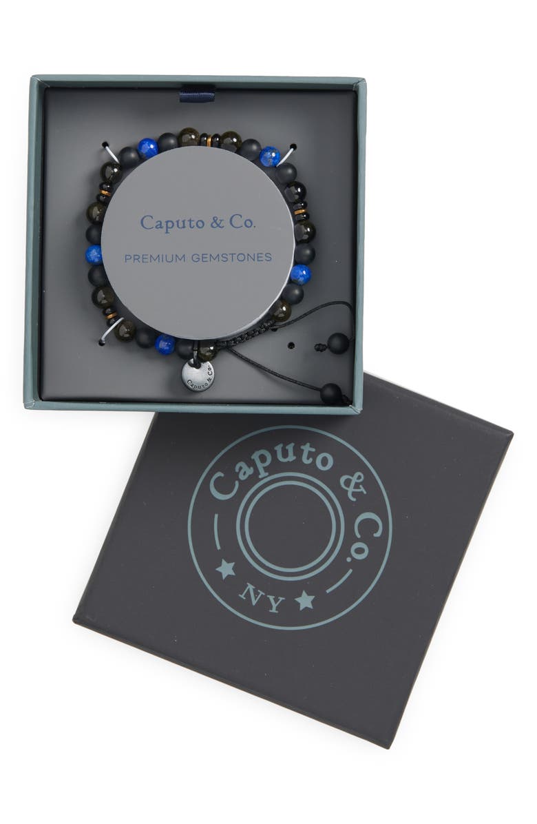 Caputo & Co. Men's Balance Semiprecious Stone Bracelet, Main, color, Lapis Lazuli
