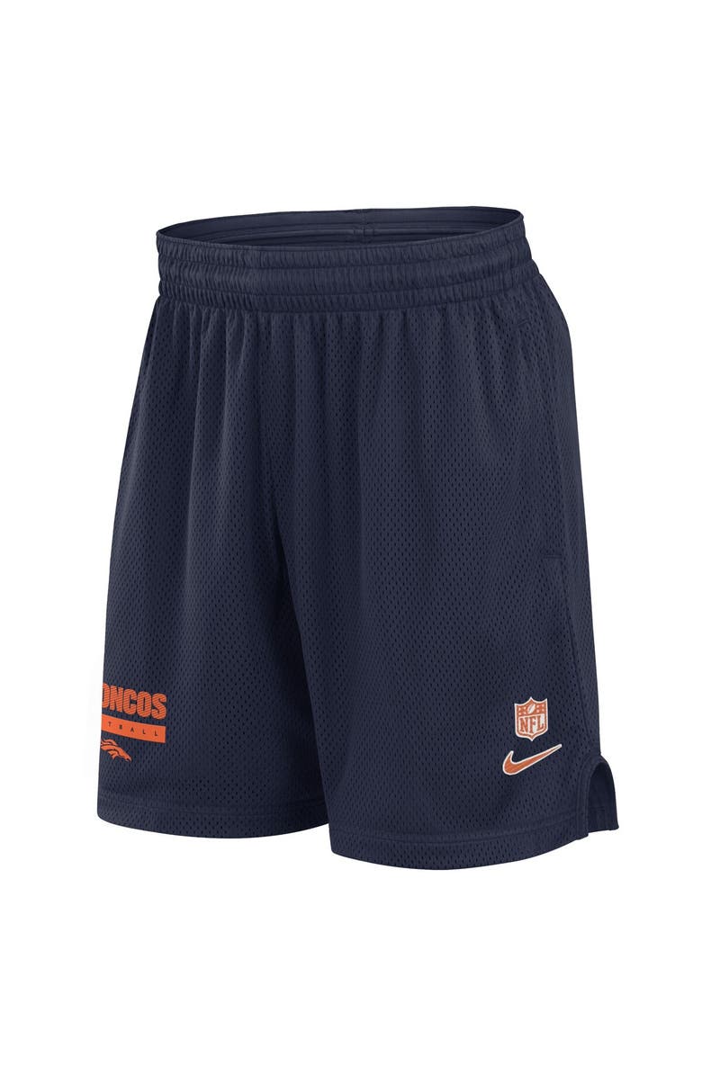 Nike Men's Nike Navy Denver Broncos 2024 Sideline Performance Mesh Shorts, Alternate, color, Navy