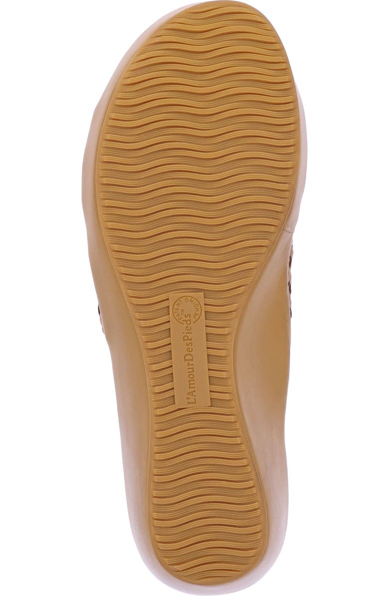 L'Amour des Pieds Cusaro Platform Wedge Slide Sandal, Alternate, color, Lioness