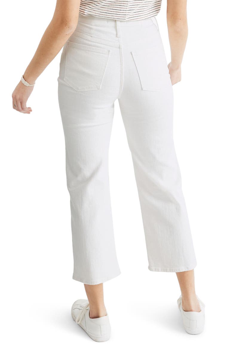 Slim Wide-Leg Crop Jeans: Button-Front Edition, Alternate, color, TILE WHITE