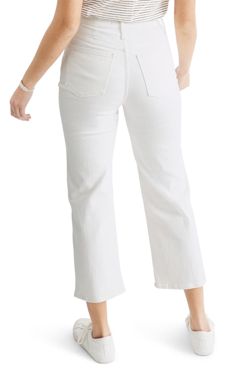 Madewell Slim Wide-Leg Crop Jeans: Button-Front Edition, Alternate, color, 