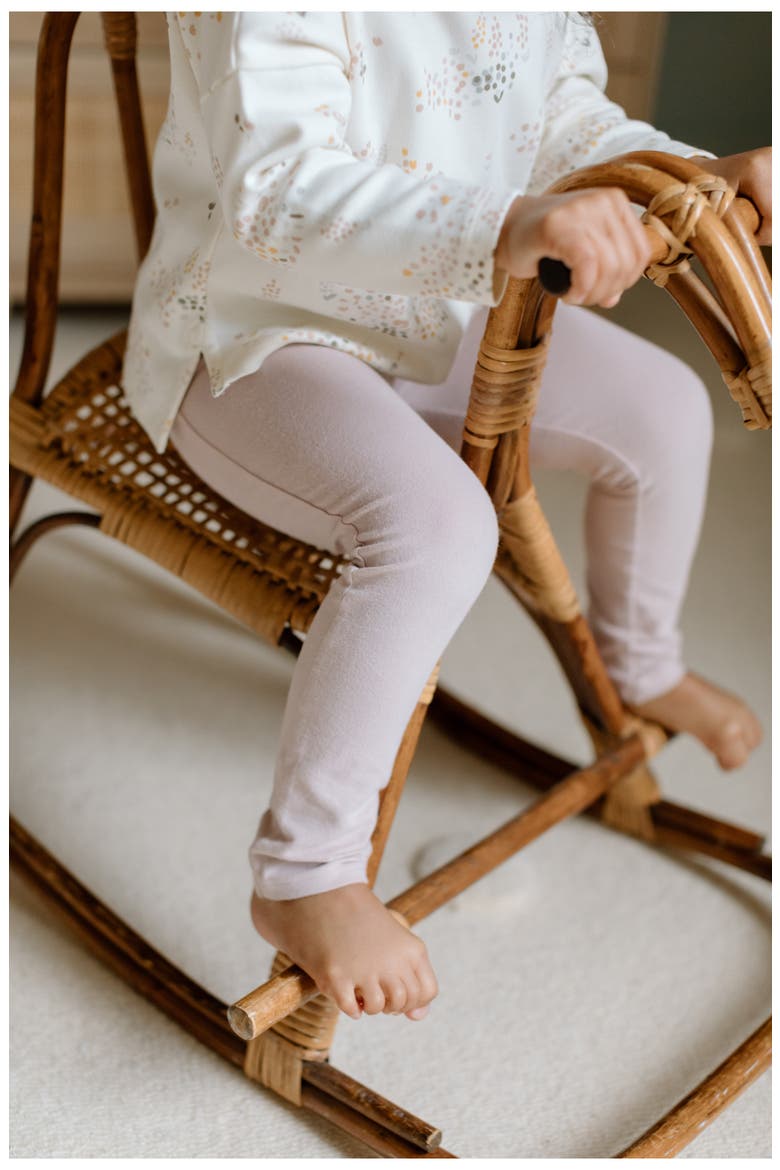 Essential Stretch Organic Cotton Leggings, Alternate, color, PALE PINK