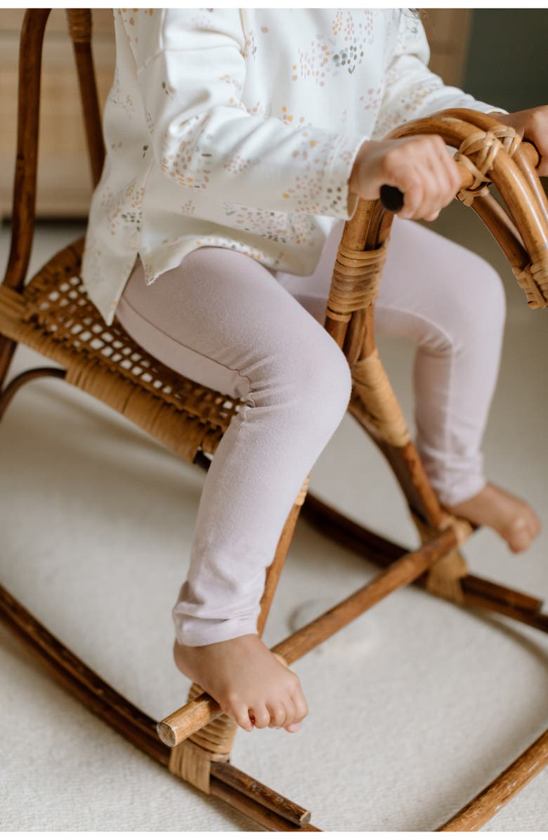 Pehr Essential Stretch Organic Cotton Leggings, Alternate, color, Pale Pink