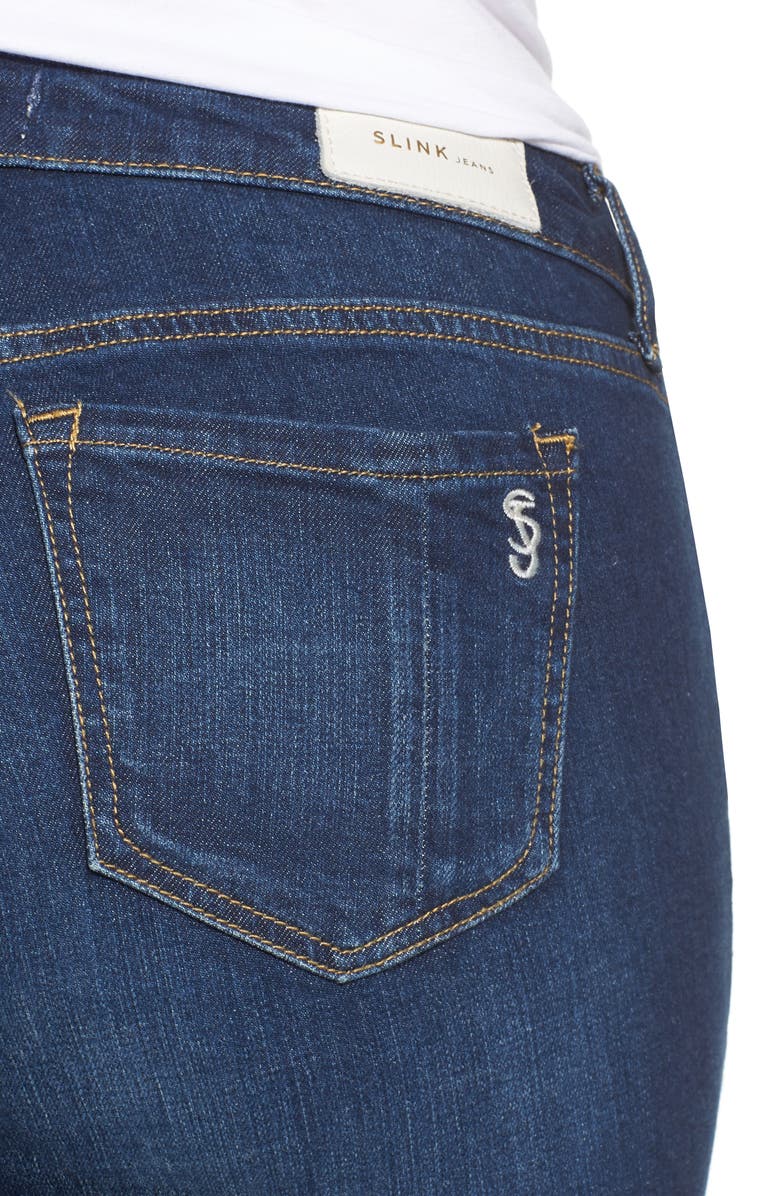 SLINK Jeans Roll Crop Boyfriend Jeans, Alternate, color, 