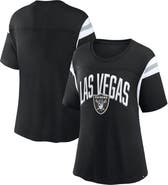 FANATICS Women's Fanatics Branded Black Las Vegas Raiders Earned Stripes T-Shirt