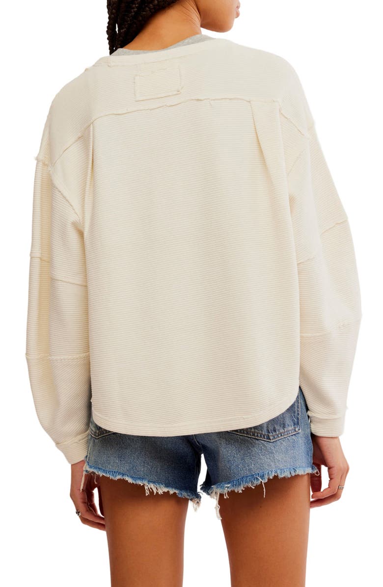 Free People Total Eclipse Oversize T-Shirt, Alternate, color, Ivory