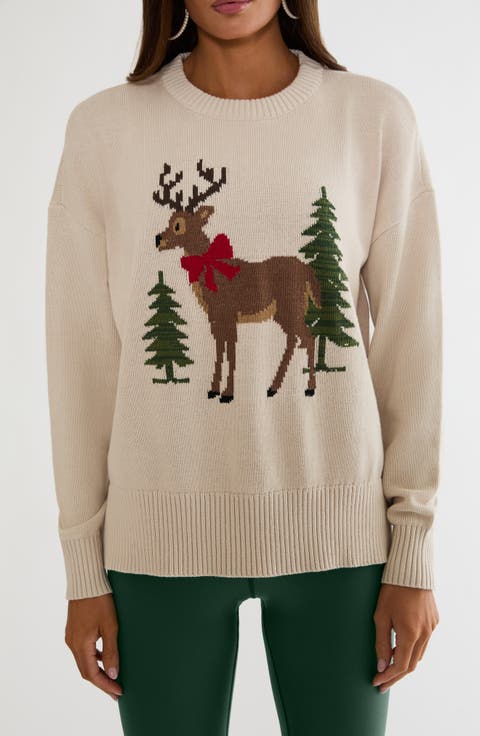 Callie Cotton Reindeer Sweater