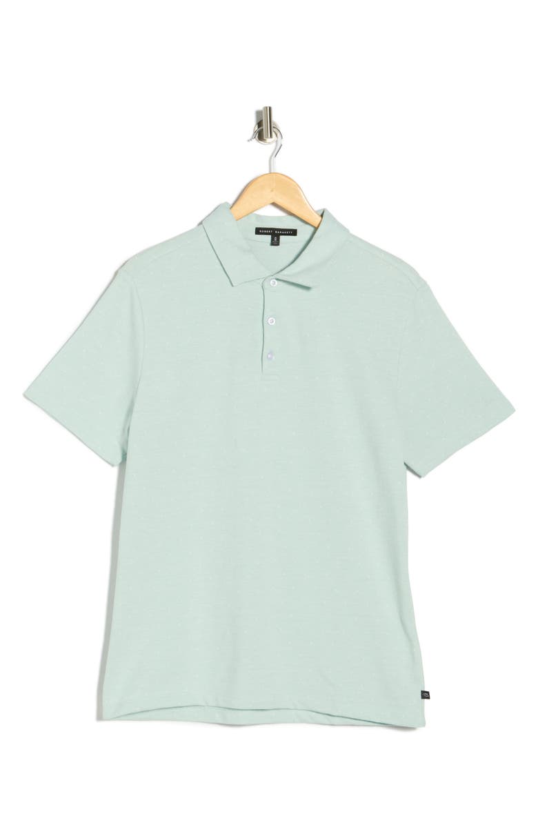 Robert Barakett Alvaro Cotton Blend Knit Polo, Main, color, Dusty Teal