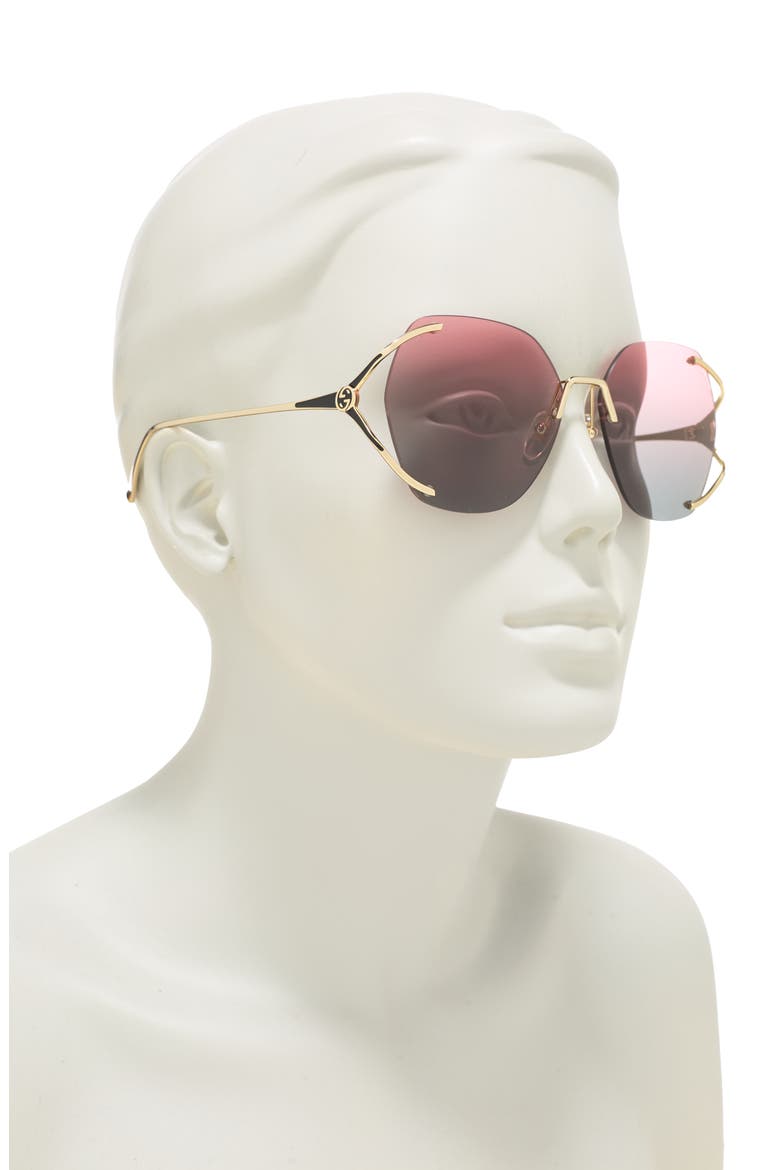 59mm Round Sunglasses, Alternate, color, GOLD