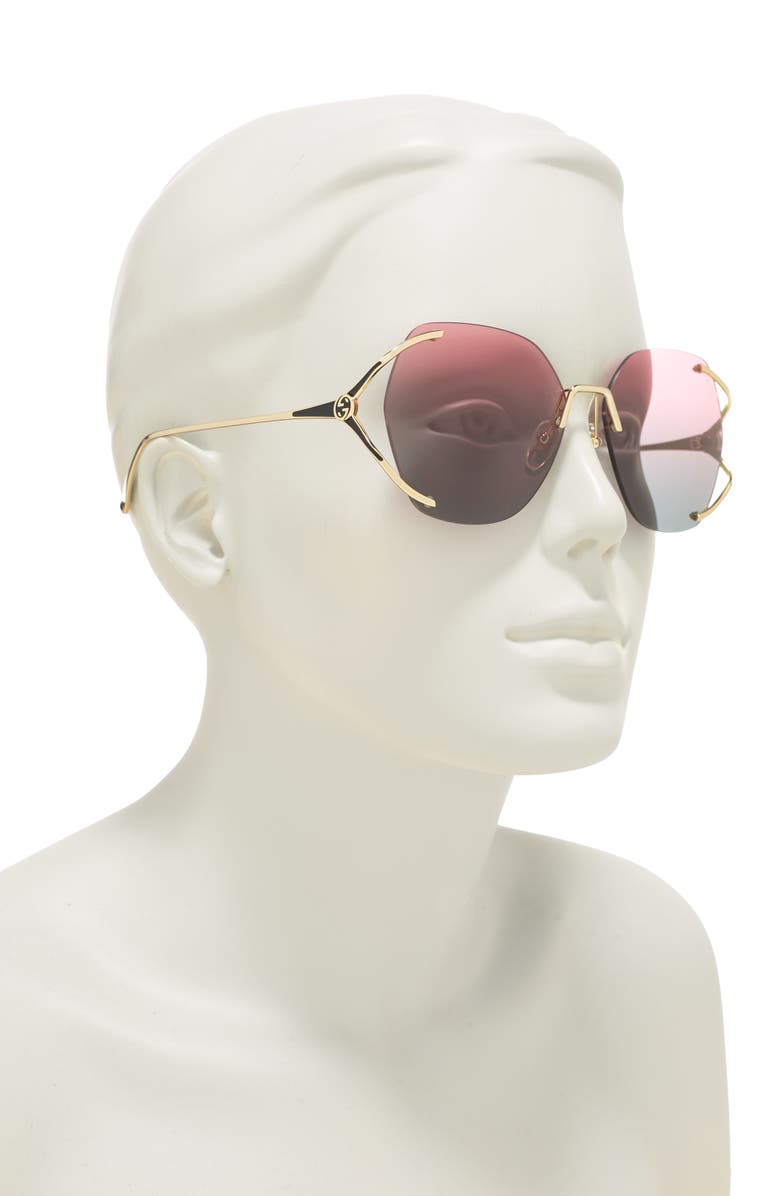 Gucci 59mm Round Sunglasses, Alternate, color,