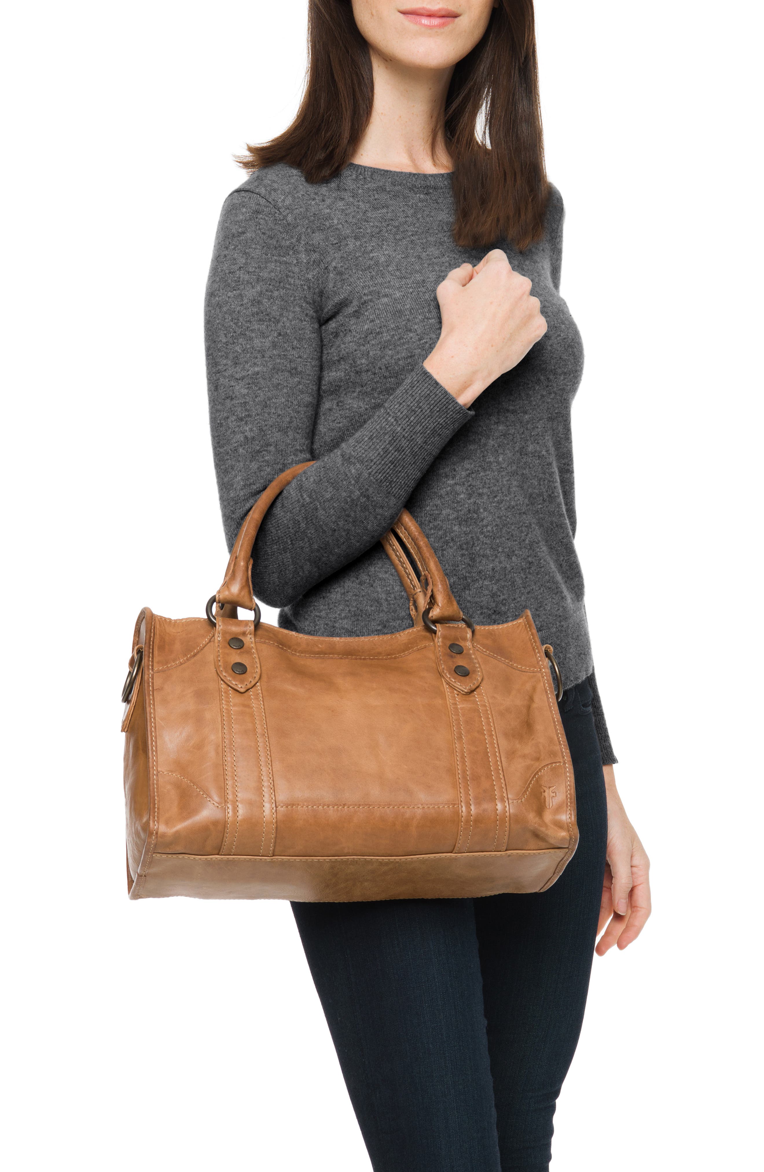 'Melissa' Washed Leather Satchel, Alternate, color, BEIGE