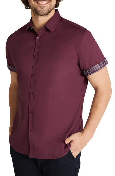 Men s Burgundy Button Up Shirts Nordstrom Rack