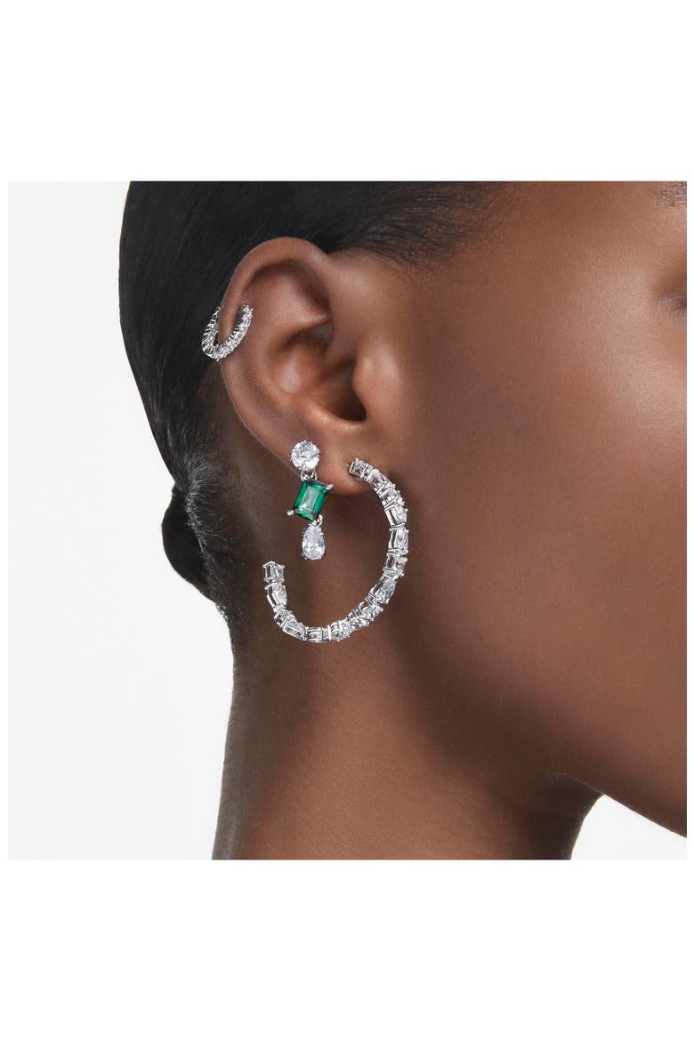 Mesmera Hoop Earrings, Alternate, color, SILVER