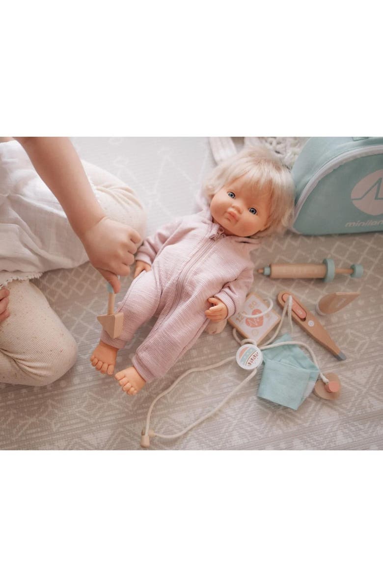 Kaplan Early Learning Company Wooden Doll Wellness Kit - Feeding & First Aid, Alternate, color, Multicolored