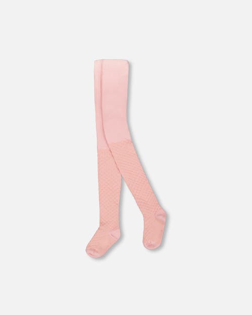 Deux Par Deux Knit Tights In Pink
