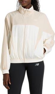 New Balance Oversize Water Resistant Colorblock Nylon Jacket