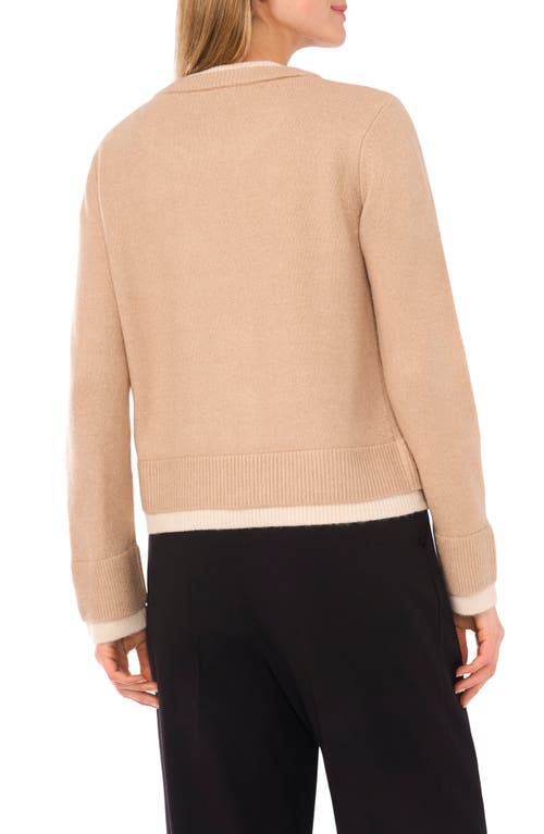 Ted Baker Layered Cardigan In Neutral