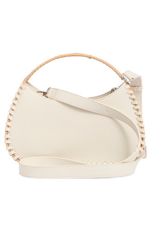 Bcbg Wicker Whipstitch Tote Bag In Natural/soft Alabaster
