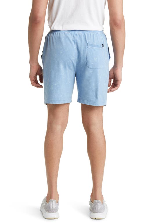 Stone Rose Acid Wash Fleece Shorts In Light Blue