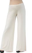 24seven Comfort Apparel Maternity Solid Color Palazzo Pants