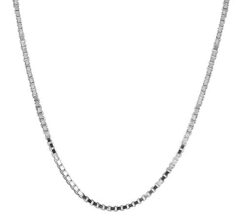 Sterling Silver Thick Box Necklace