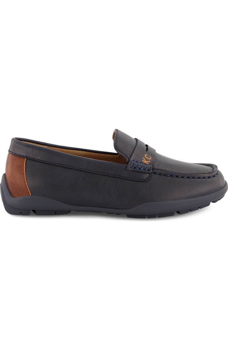 Kenneth Cole Kids' Jason Penny Slip-On Loafer, Alternate, color, Navy