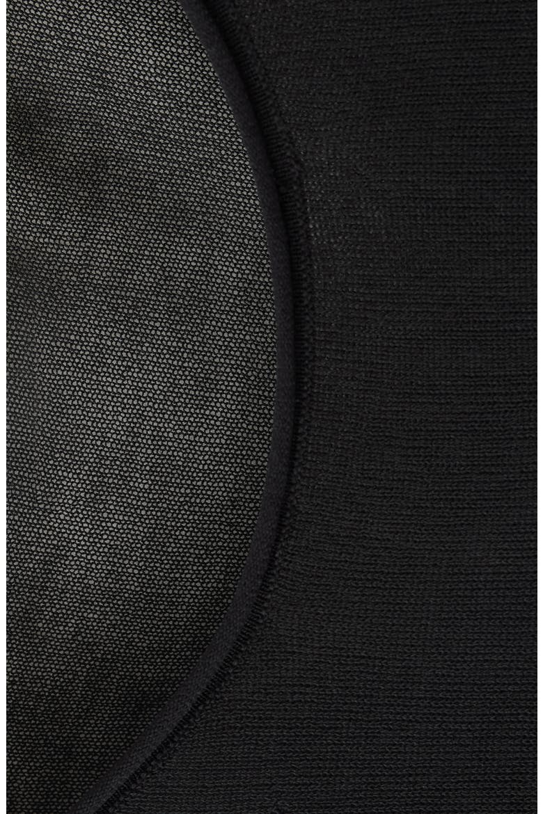 Semi-Transparent Fine Knit Sweater, Alternate, color, BLACK