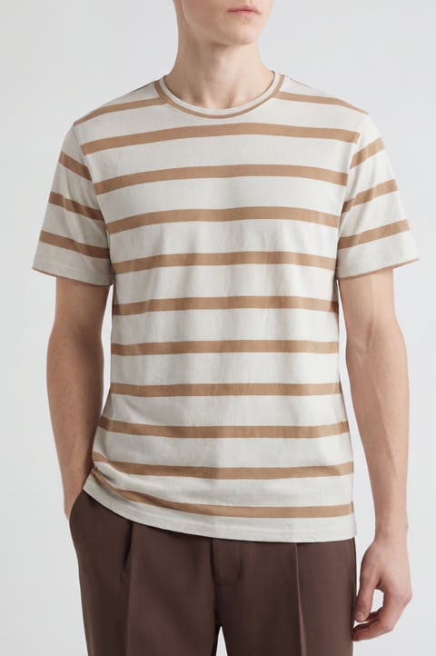 Classic Fit Striped Crew Neck T-Shirt